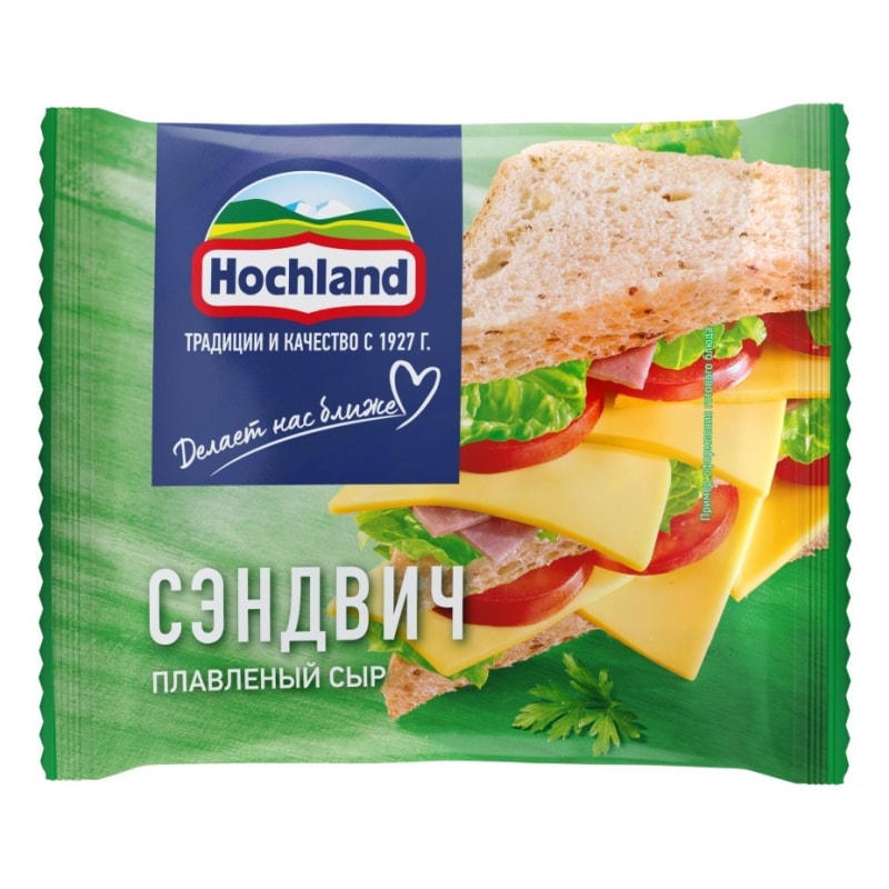 Сыр Hochland плавленый сэндвич 45% 150 г.